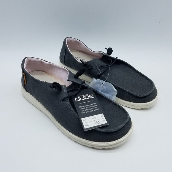 Hey Dude Shoes - Hey Dude Wendy Women's Size 9 Slip On Loafer Chambray Off Black